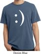 Mens Funny Shirt Smiley Chat Face Pigment Dyed Tee T-Shirt