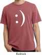 Mens Funny Shirt Smiley Chat Face Pigment Dyed Tee T-Shirt