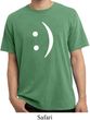 Mens Funny Shirt Smiley Chat Face Pigment Dyed Tee T-Shirt