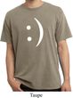 Mens Funny Shirt Smiley Chat Face Pigment Dyed Tee T-Shirt
