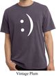 Mens Funny Shirt Smiley Chat Face Pigment Dyed Tee T-Shirt