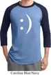 Mens Funny Shirt Smiley Chat Face Raglan Tee T-Shirt