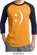 Mens Funny Shirt Smiley Chat Face Raglan Tee T-Shirt
