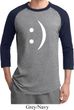 Mens Funny Shirt Smiley Chat Face Raglan Tee T-Shirt