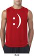 Mens Funny Shirt Smiley Chat Face Sleeveless Tee T-Shirt