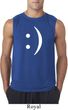 Mens Funny Shirt Smiley Chat Face Sleeveless Tee T-Shirt