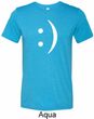 Mens Funny Shirt Smiley Chat Face Tri Blend Crewneck Tee T-Shirt