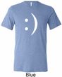 Mens Funny Shirt Smiley Chat Face Tri Blend Crewneck Tee T-Shirt