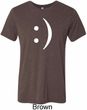 Mens Funny Shirt Smiley Chat Face Tri Blend Crewneck Tee T-Shirt