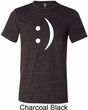 Mens Funny Shirt Smiley Chat Face Tri Blend Crewneck Tee T-Shirt