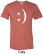 Mens Funny Shirt Smiley Chat Face Tri Blend Crewneck Tee T-Shirt