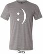 Mens Funny Shirt Smiley Chat Face Tri Blend Crewneck Tee T-Shirt