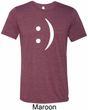 Mens Funny Shirt Smiley Chat Face Tri Blend Crewneck Tee T-Shirt