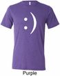 Mens Funny Shirt Smiley Chat Face Tri Blend Crewneck Tee T-Shirt