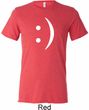 Mens Funny Shirt Smiley Chat Face Tri Blend Crewneck Tee T-Shirt