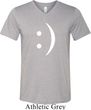 Mens Funny Shirt Smiley Chat Face Tri Blend V-neck Tee T-Shirt