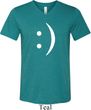Mens Funny Shirt Smiley Chat Face Tri Blend V-neck Tee T-Shirt