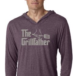 Mens Funny Shirt The Grill Father Lightweight Hoodie Tee