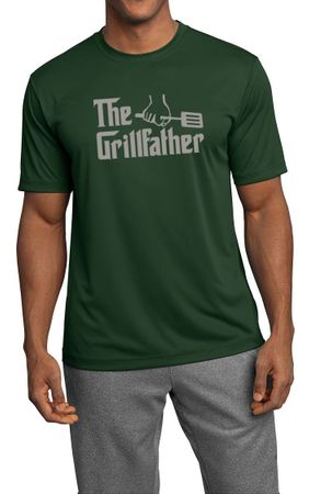 Mens Funny Shirt The Grill Father Moisture Wicking Tee T-Shirt