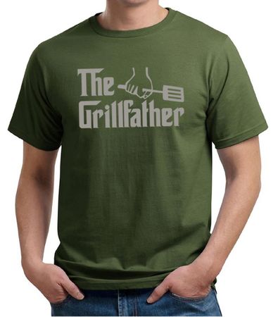 Mens Funny Shirt The Grill Father Organic Tee T-Shirt