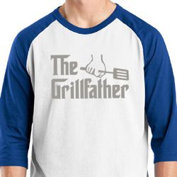 Mens Funny Shirt The Grill Father Raglan Tee T-Shirt
