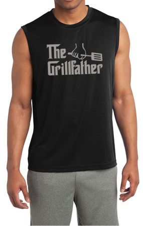 Mens Funny Shirt The Grill Father Sleeveless Moisture Wicking Tee