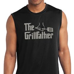 Mens Funny Shirt The Grill Father Sleeveless Moisture Wicking Tee