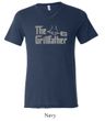 Mens Funny Shirt The Grill Father Tri Blend V-neck Tee T-Shirt
