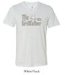 Mens Funny Shirt The Grill Father Tri Blend V-neck Tee T-Shirt
