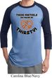 Mens Funny Shirt Thirsty Pretzels Raglan Tee T-Shirt