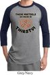 Mens Funny Shirt Thirsty Pretzels Raglan Tee T-Shirt