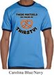Mens Funny Shirt Thirsty Pretzels Ringer Tee T-Shirt