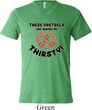 Mens Funny Shirt Thirsty Pretzels Tri Blend V-neck Tee T-Shirt