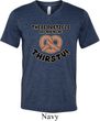 Mens Funny Shirt Thirsty Pretzels Tri Blend V-neck Tee T-Shirt
