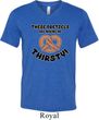 Mens Funny Shirt Thirsty Pretzels Tri Blend V-neck Tee T-Shirt