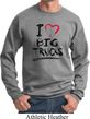 Mens Funny Sweatshirt I Love Big Trucks Sweat Shirt