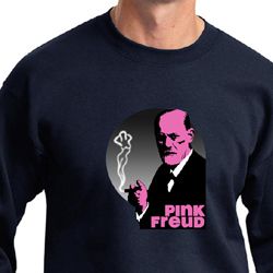 Mens Funny Sweatshirt Pink Freud Sweat Shirt