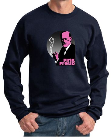 Mens Funny Sweatshirt Pink Freud Sweat Shirt