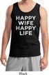 Mens Funny Tanktop Happy Wife Happy Life Tank Top