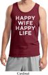 Mens Funny Tanktop Happy Wife Happy Life Tank Top