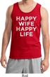 Mens Funny Tanktop Happy Wife Happy Life Tank Top