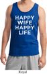 Mens Funny Tanktop Happy Wife Happy Life Tank Top