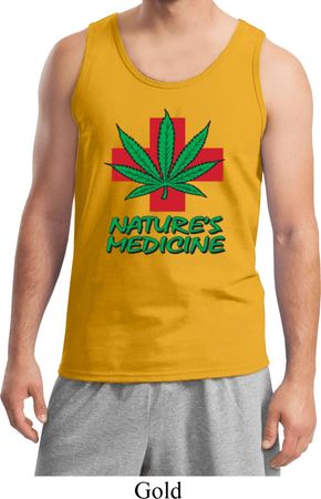 Mens Funny Tanktop Natures Medicine Tank Top