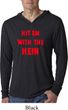 Mens Funny Tee Hit em with the Hein Lightweight Hoodie