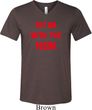 Mens Funny Tee Hit em with the Hein Tri Blend V-neck