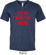 Mens Funny Tee Hit em with the Hein Tri Blend V-neck