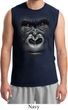 Mens Gorilla Shirt Big Gorilla Face Muscle Tee T-Shirt