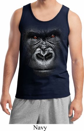 Mens Gorilla Tanktop Big Gorilla Face Tank Top