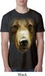 Mens Grizzly Bear Shirt Big Grizzly Bear Face Burnout T-Shirt
