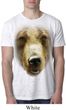 Mens Grizzly Bear Shirt Big Grizzly Bear Face Burnout T-Shirt